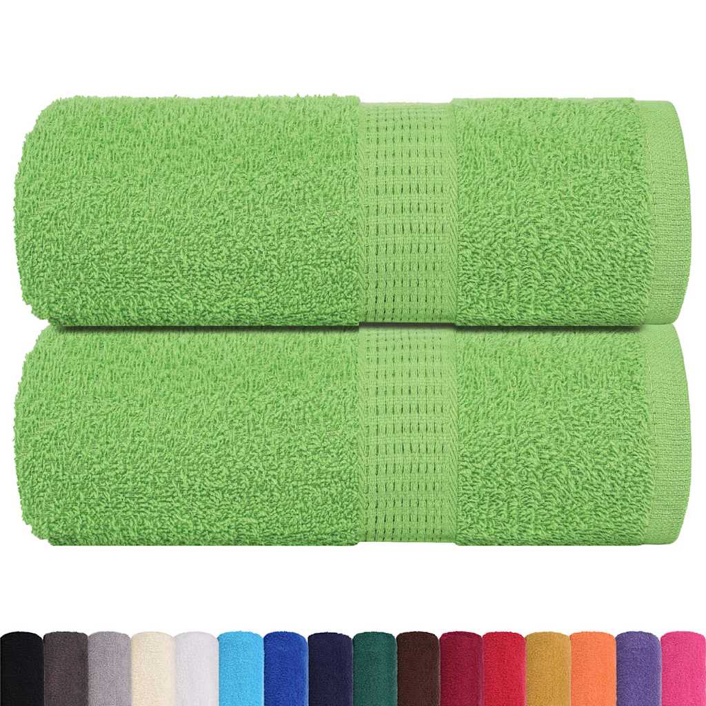 Toallitas invitadas de Vidaxl 2 pcs 360 g m² 360 g m² 100% de manzana de algodón verde