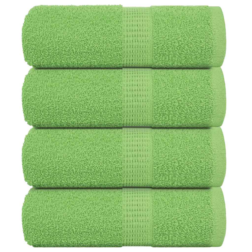 Toallitas invitadas de Vidaxl 4 PCS 360 g m² 360 g m² 100% de manzana de algodón verde