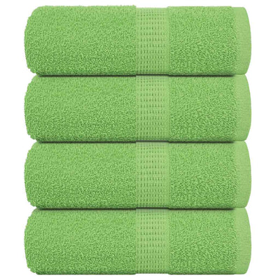 Toallitas invitadas de Vidaxl 4 PCS 360 g m² 360 g m² 100% de manzana de algodón verde