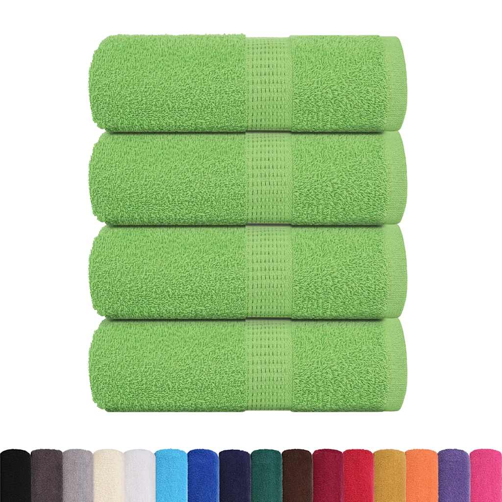 Toallitas invitadas de Vidaxl 4 PCS 360 g m² 360 g m² 100% de manzana de algodón verde