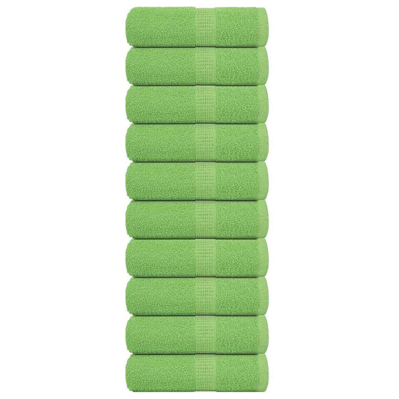 Vidaxl Guest Wipes 10 PCs 360 g m² 360 g m² 100% di mela di cotone verde