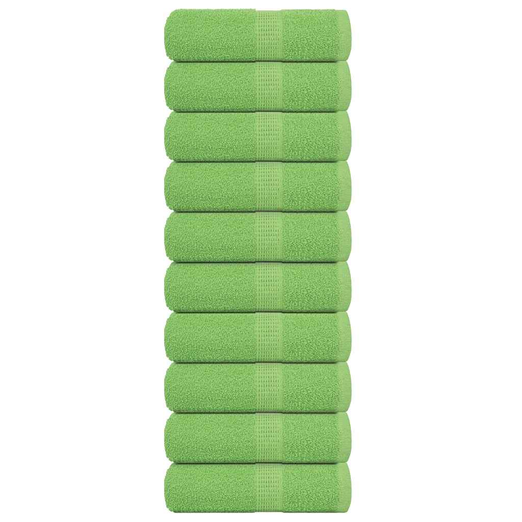 Toallitas invitadas de Vidaxl 10 PCS 360 g m² 360 g m² 100% de manzana de algodón verde
