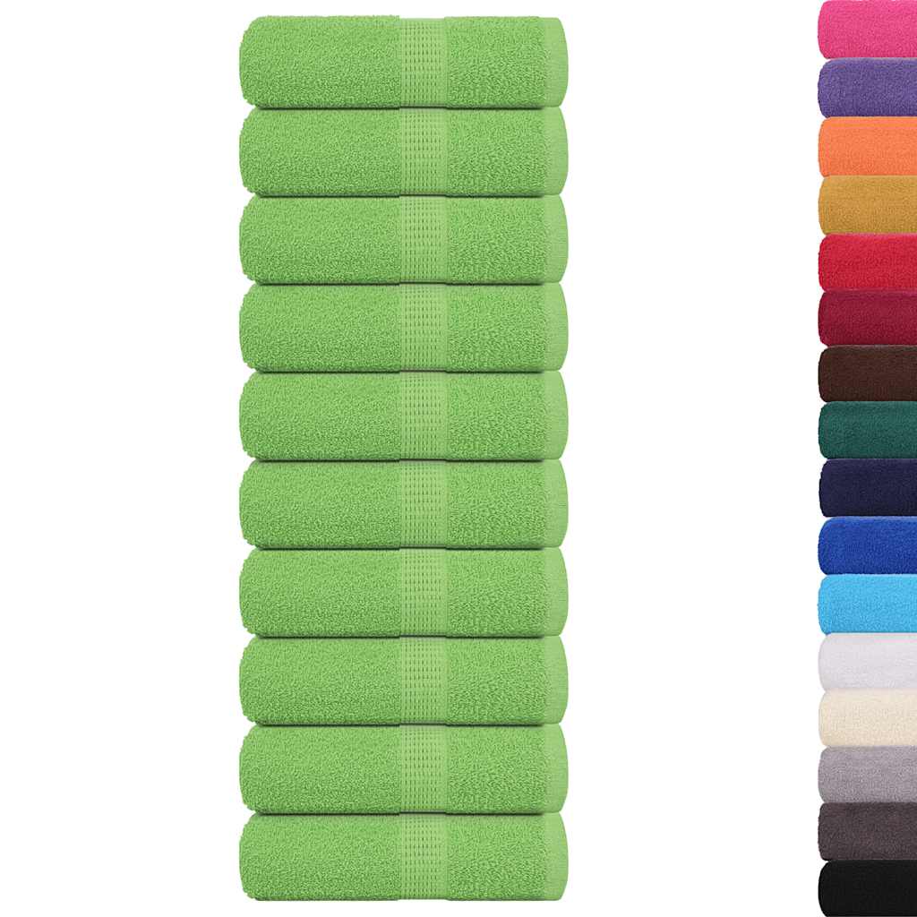 Toallitas invitadas de Vidaxl 10 PCS 360 g m² 360 g m² 100% de manzana de algodón verde