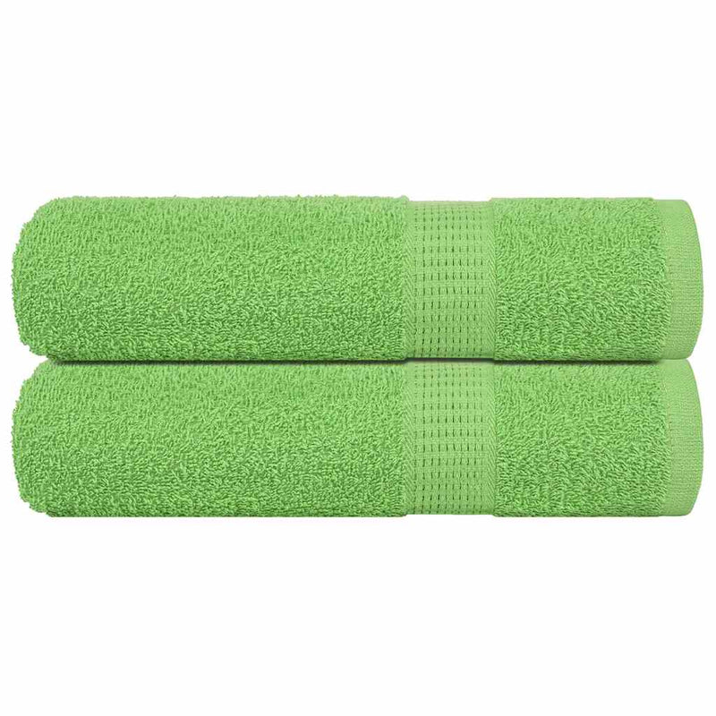 Asciugamani Vidaxl 2 ST 50x100 cm 360 g m² 100% di mela di cotone verde