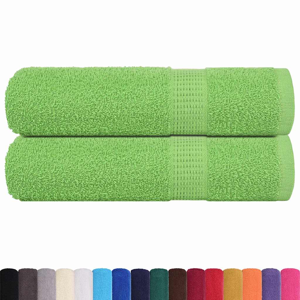 Asciugamani Vidaxl 2 ST 50x100 cm 360 g m² 100% di mela di cotone verde