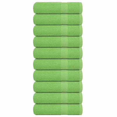 Toallas Vidaxl 10 st 50x100 cm 360 g m² 100% de manzana de algodón verde