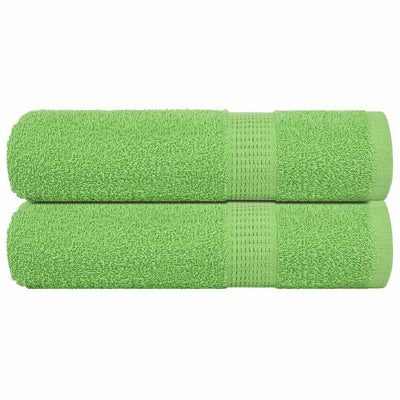 Vidaxl douchehanddoeken frogn 2 st 70x140 cm 360 g m² appelgroen