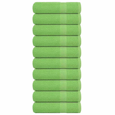 Vidaxl douchehanddoeken frogn 10 st 70x140 cm 360 g m² appelgroen
