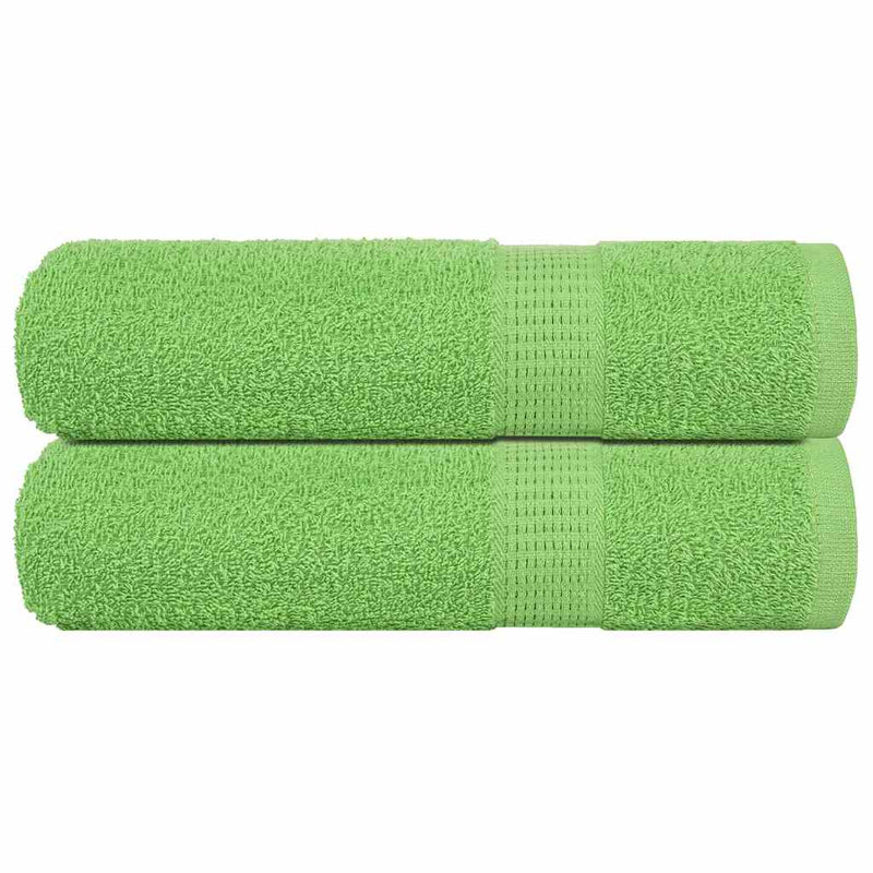 Vidaxl Asciugamani da bagno 2 ST 100x150 cm 360 g m² 100% di mela di cotone verde