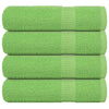 Asciugamani da bagno Vidaxl 4 PC 100x150 cm 360 g m² 100% di mela in cotone verde