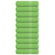 Toallas de baño Vidaxl 10 PCS 100x150 cm 360 g m² 100% de manzana de algodón verde
