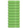 Vidaxl Asciugamani da bagno 10 pezzi 100x150 cm 360 g m² 100% di mela di cotone verde