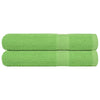Vidaxl sauna asciugamani 2 ST 80x200 cm 360 g m² 100% di mela di cotone verde