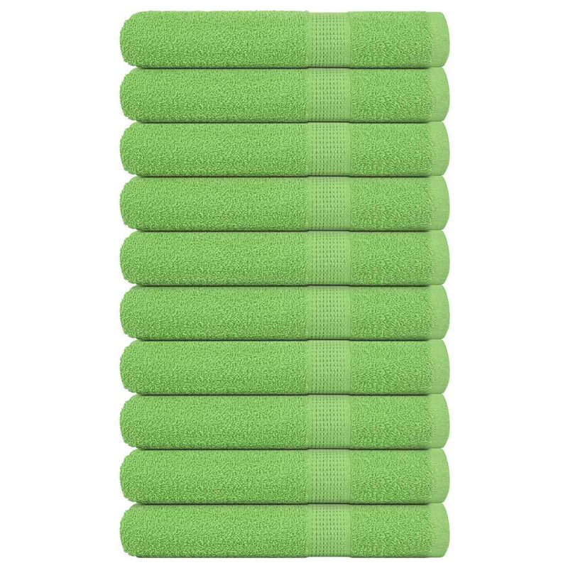 Vidaxl sauna asciugamani 10 st 80x200 cm 360 g m² 100% di mela di cotone verde