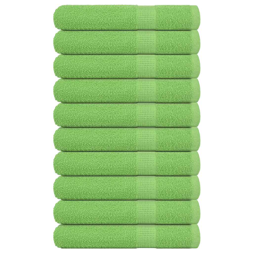 Vidaxl sauna asciugamani 10 st 80x200 cm 360 g m² 100% di mela di cotone verde