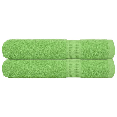Toallas Vidaxl 2 pcs 100x200 cm 360 g m² 100% de manzana de algodón verde