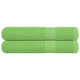 Toallas Vidaxl 2 pcs 100x200 cm 360 g m² 100% de manzana de algodón verde