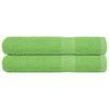 Asciugamani vidaxl 2 pezzi 100x200 cm 360 g m² 100% di mela di cotone verde