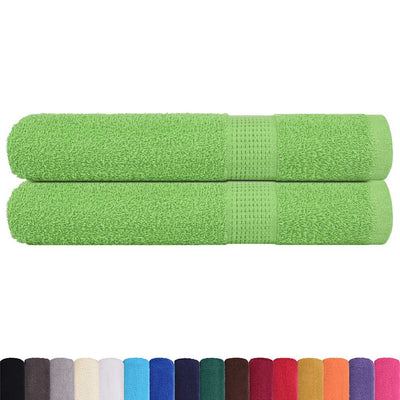 Asciugamani vidaxl 2 pezzi 100x200 cm 360 g m² 100% di mela di cotone verde