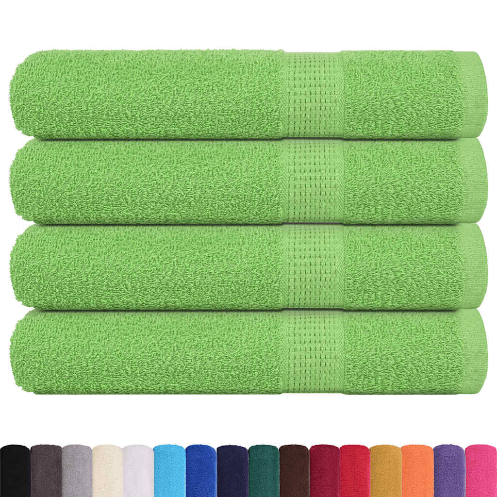 Asciugamani Vidaxl 4 ST 100x200 cm 360 g m² 100% di mela di cotone verde