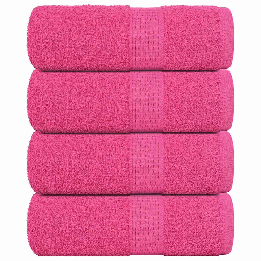 Toallitas de jabón de Vidaxl 4 ST 30x30 cm 360 g m² 100% de algodón rosa