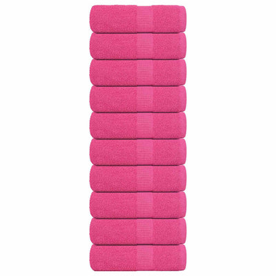 VIDAXL SALPA DI SPAINS 10 ST 30x30 cm 360 g m² 100% di cotone rosa