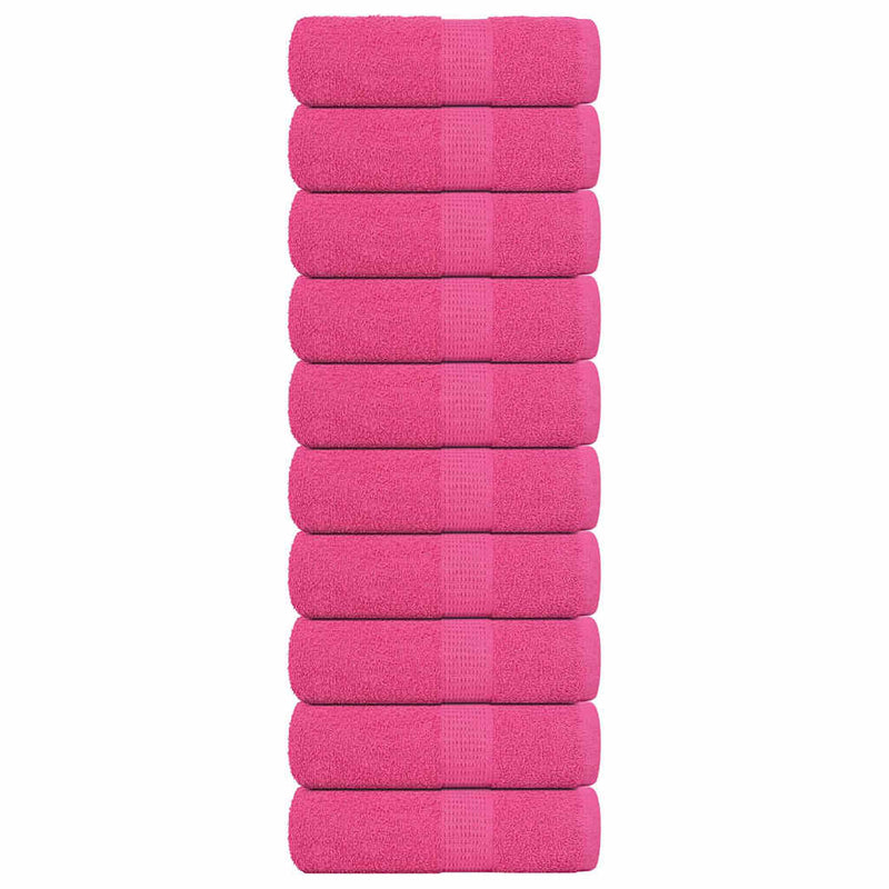 VIDAXL SALPA DI SPAINS 10 ST 30x30 cm 360 g m² 100% di cotone rosa