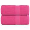 Vidaxl Guest Wipes 2 St 30x50 cm 360 g m² 100% di cotone rosa