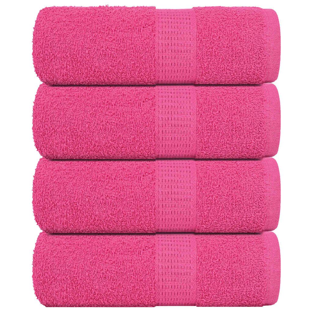 Toallitas invitadas de Vidaxl 4 pcs 30x50 cm 360 g m² 100% rosa de algodón