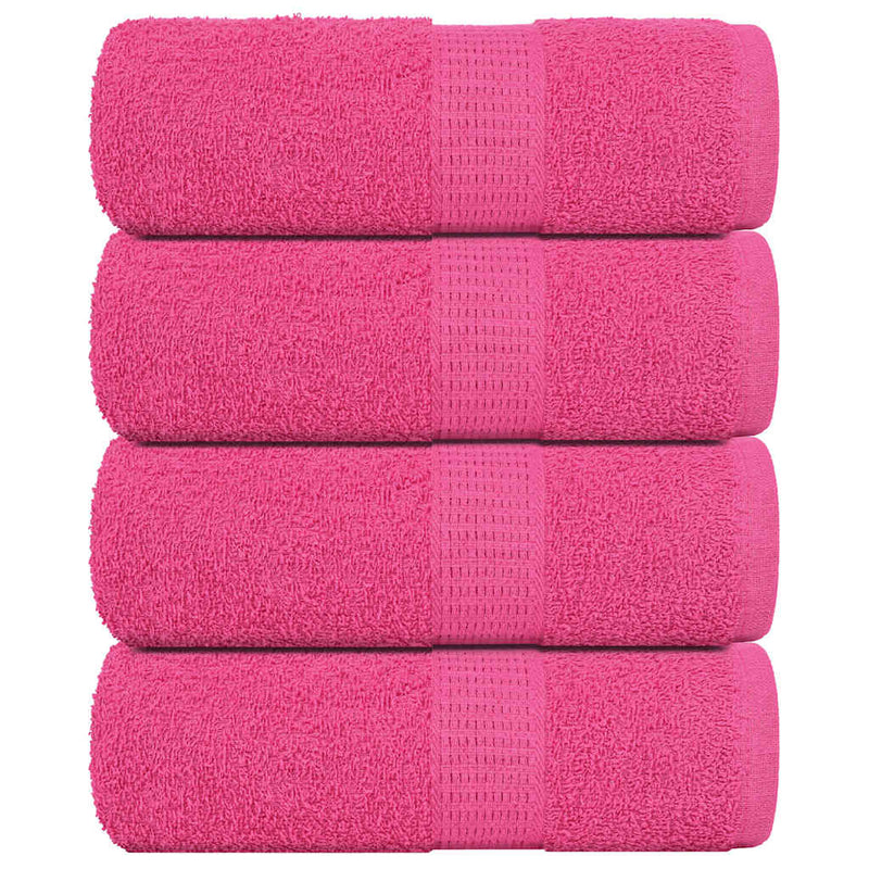 Toallitas invitadas de Vidaxl 4 pcs 30x50 cm 360 g m² 100% rosa de algodón