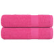 Asciugamani Vidaxl 2 St 50x100 cm 360 g m² 100% di cotone rosa