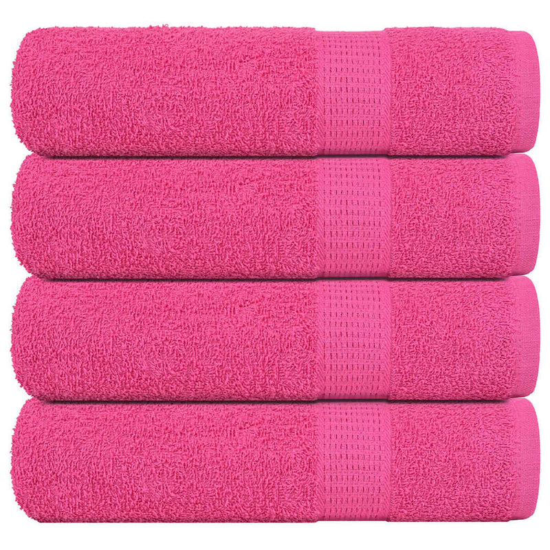 Asciugamani Vidaxl 4 ST 50x100 cm 360 g m² 100% di cotone rosa