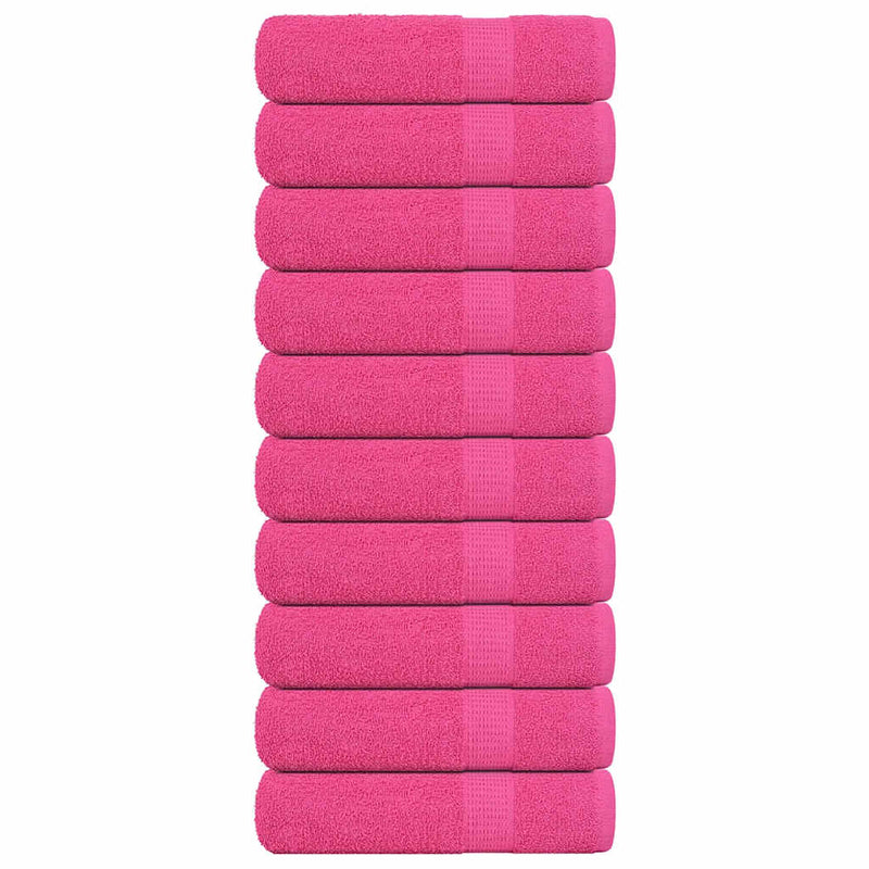 Toallas Vidaxl 10 st 50x100 cm 360 g m² 100% rosa de algodón