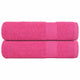 Toallas de ducha Vidaxl 2 st 70x140 cm 360 g m² 100% rosa de algodón