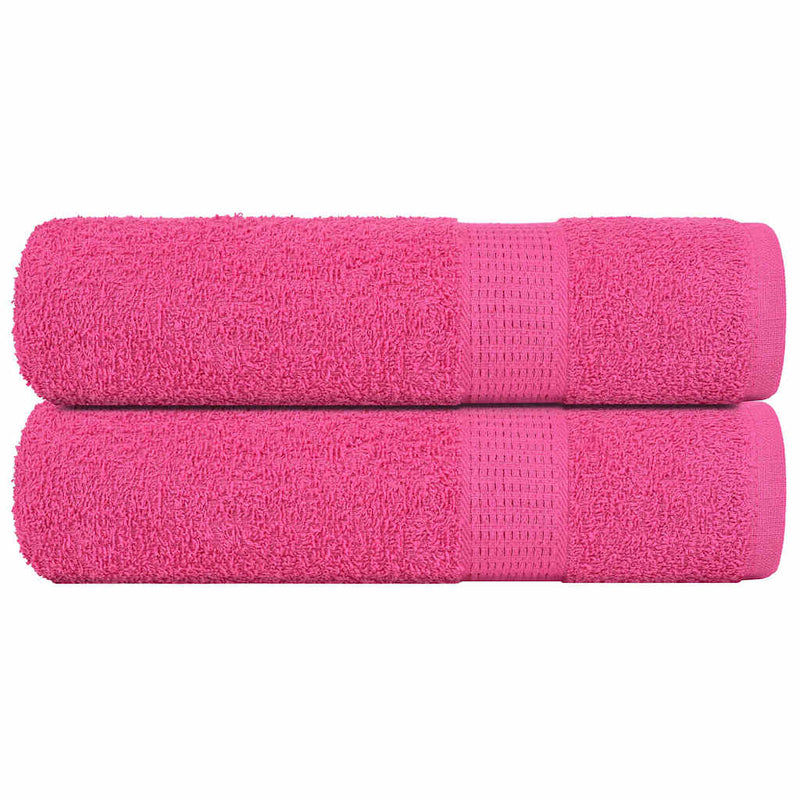 Toallas de ducha Vidaxl 2 st 70x140 cm 360 g m² 100% rosa de algodón