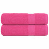 Toallas de ducha Vidaxl 2 st 70x140 cm 360 g m² 100% rosa de algodón