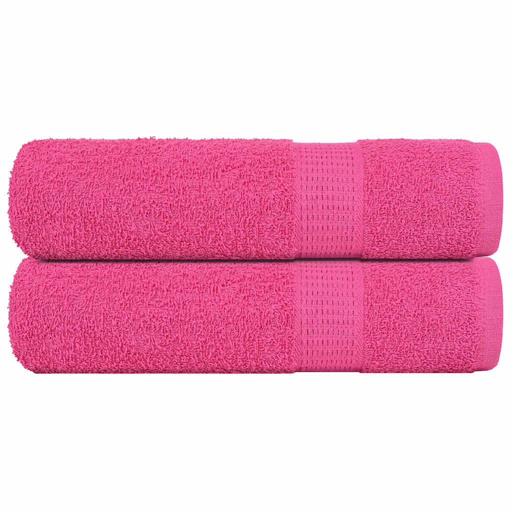 Toallas de ducha Vidaxl 2 st 70x140 cm 360 g m² 100% rosa de algodón