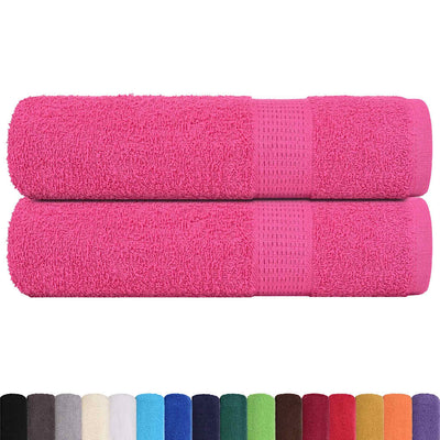 Toallas de ducha Vidaxl 2 st 70x140 cm 360 g m² 100% rosa de algodón