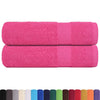 Toallas de ducha Vidaxl 2 st 70x140 cm 360 g m² 100% rosa de algodón