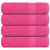 Toallas de ducha Vidaxl 4 ST 70x140 cm 360 g m² 100% de algodón rosa