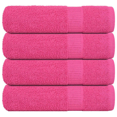Vidaxl douchehanddoeken frogn 4 st 70x140 cm 360 g m² roze