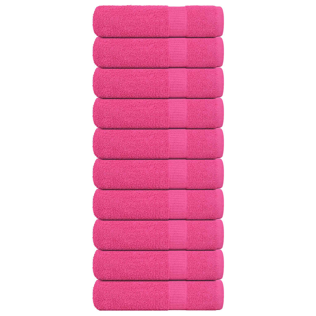Toallas de ducha Vidaxl 10 st 70x140 cm 360 g m² 100% rosa de algodón