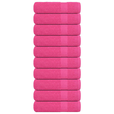 Toallas de ducha Vidaxl 10 st 70x140 cm 360 g m² 100% rosa de algodón