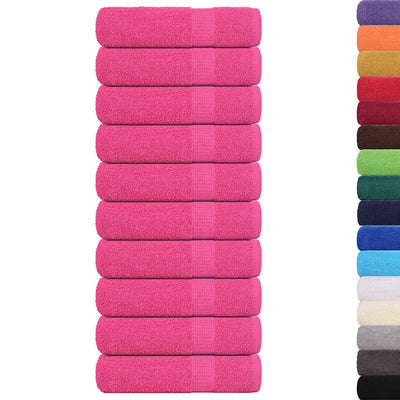 Toallas de ducha Vidaxl 10 st 70x140 cm 360 g m² 100% rosa de algodón