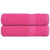 Asciugamani da bagno Vidaxl 2 St 100x150 cm 360 g m² 100% di cotone rosa