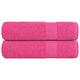 Toallas de baño Vidaxl 2 st 100x150 cm 360 g m² 100% rosa de algodón