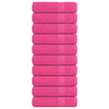 Asciugamani da bagno Vidaxl 10 pezzi 100x150 cm 360 g m² 100% di cotone rosa