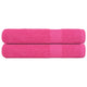 Toallas de sauna Vidaxl 2 st 80x200 cm 360 g m² 100% rosa de algodón