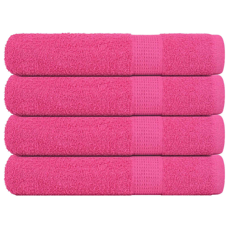 Asciugamani di sauna Vidaxl 4 ST 80x200 cm 360 g m² 100% di cotone rosa