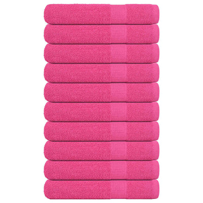 Vidaxl sauna asciugamani 10 st 80x200 cm 360 g m² 100% di cotone rosa